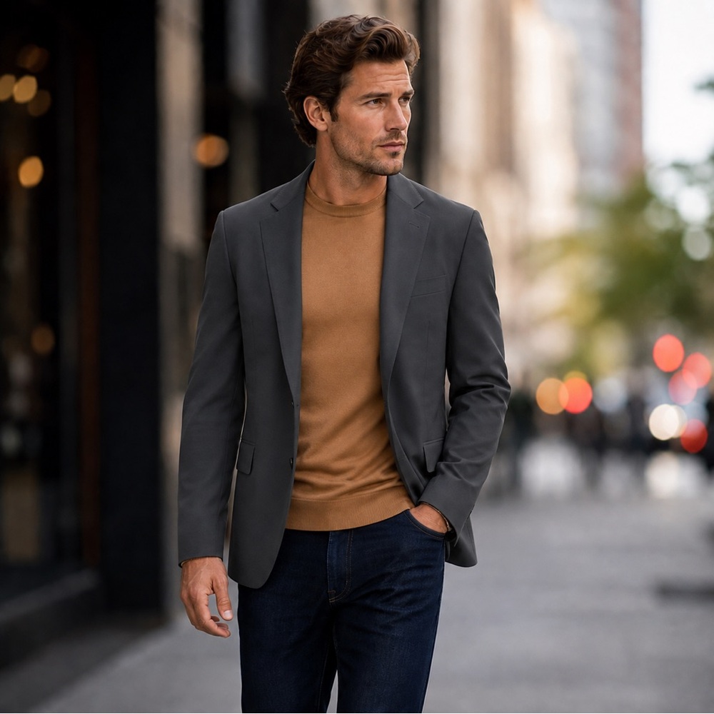NEW ALLSAINTS Men’s Berto Blazer Smoke Blue Size 36
